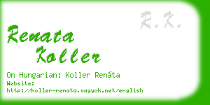 renata koller business card